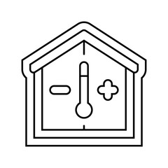 heat insulated line icon vector illustration
