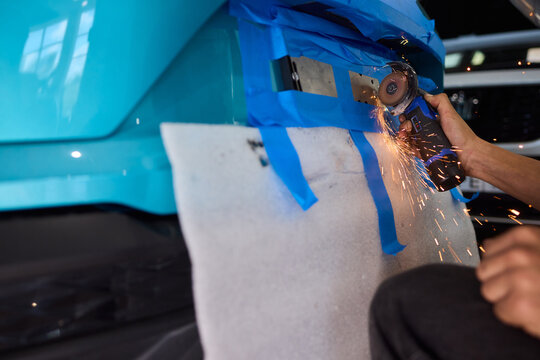 Car Repair Preparing a Bumper for Modification and Customization in your Vehicle