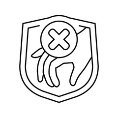 anti theft protection line icon vector illustration
