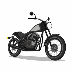 Obraz premium Modification motorcycle image illustration isolated on white background.