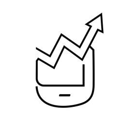 Simple logo design invest image,phone digital invest