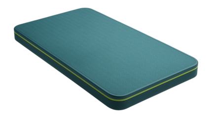 Thick foam exercise mat with non-slip surface for yoga practice