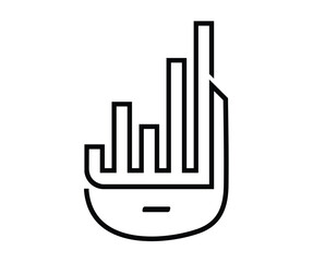 Simple logo design invest image,phone digital invest