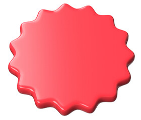 Red Sunburst Badge Backdrop