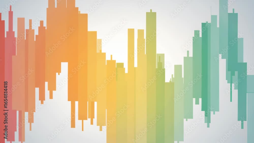 Aufkleber colorful abstract sound wave pattern with vibrant gradient for modern design projects