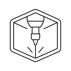 custom engravable line icon vector illustration