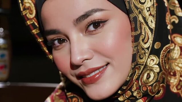 Primer plano extremo de una bella modelo de indonesia