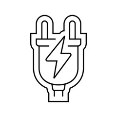 rechargeable line icon vector illustration