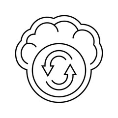 app sync line icon vector illustration