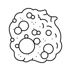 soap foam bubbles line icon vector illustration