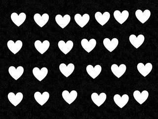 Heart on black background 