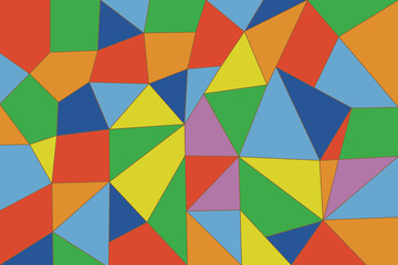 Colorful Abstract Geometric Pattern and Chaotic Geometric Pattern with Bright Colors