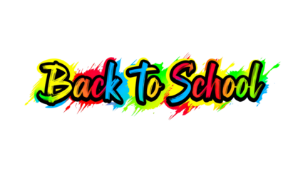 Vibrant back to school typography design colorful splash background modern graphic