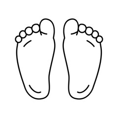 baby foots line icon vector illustration