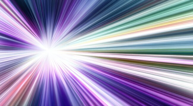 Abstract radiating lines of vibrant color