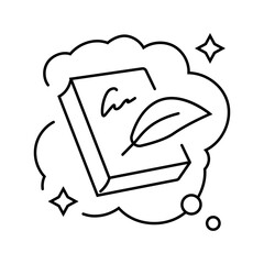 publishing book dream line icon vector illustration
