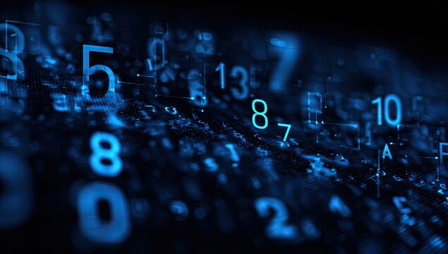 Abstract digital numbers (1)