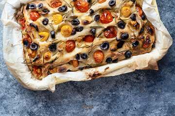 rustic italian focaccia bread