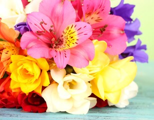 Vibrant bouquet of colorful flowers (1)