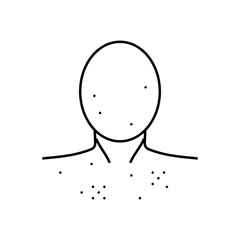 acne adolescence puberty line icon vector illustration