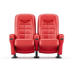 Two red cinema seats