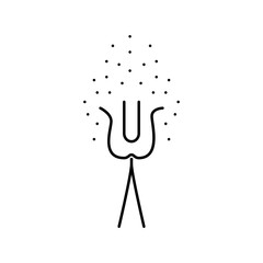 pubic hair adolescence puberty line icon vector illustration