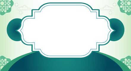 Elegant Islamic Banner with Decorative Frame