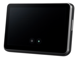 Touchscreen scenario panel with a vibrant OLED display and slim bezels for conference room management