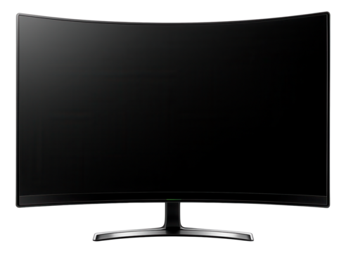 Curved TV with a deep black bezel and multi-zone local dimming feature