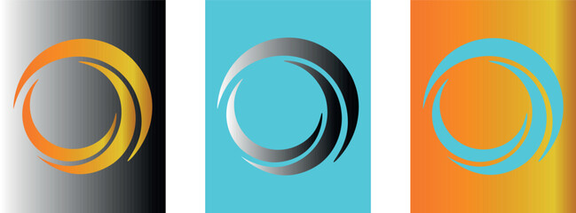 Elegant O Logo Design: A Modern, Moon-Inspired Letter O Concept with Gradient Colorful Vector and Background Style for Sleek, Professional, and Minimalist Branding