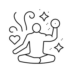 holistic inclusive fitness line icon vector illustration