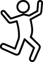 Dynamic person jumping action illustration