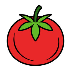 red tomato vector illustration