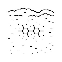 soil contamination pcb line icon vector illustration