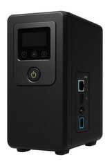 UPS with network interface and remote monitoring capability over LAN