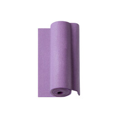 Rolled Purple Yoga Mat, Fitness Exercise Equipment