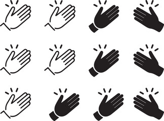 Vector Collection of Praise and Congratulations Hand Icons