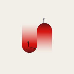 Business inequality vector concept. Symbol of unequal opportunities, discrimination, injustice. Minimal design eps10 illustration