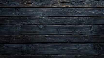 Obraz premium Dark Wood Planks Horizontal Composition, Charred Texture