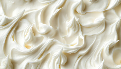 Fototapeta premium Texture of tasty yogurt as background, top view