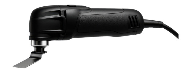 Corded multi-tool with a precision saw blade for intricate trim work.