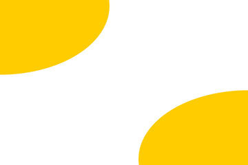 Minimal yellow abstract corner shapes on white background for modern design and layouts