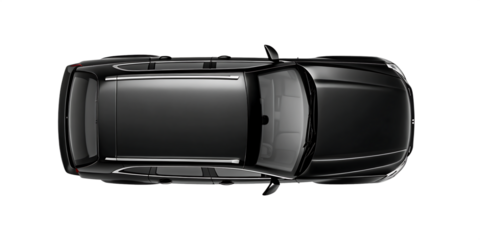 Sleek S U V top view isolated on a transparent background vehicle transportation