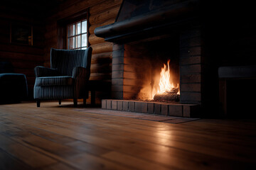 Cozy Scene with Fireplace 