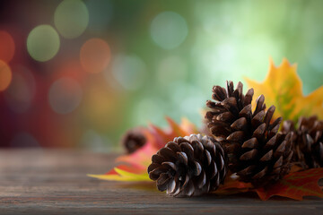 Nature Still Life with Pinecones - Fall