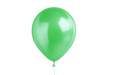 Green Balloon isolated on white transparent background