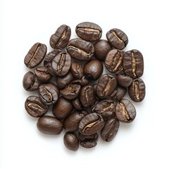 Obraz premium Roasted Coffee Beans High-Angle Close-Up