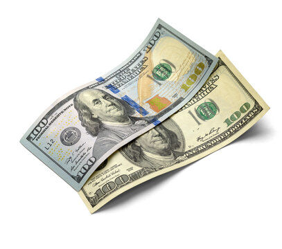 Two Hundred Dollar Bills on Transparent Background
