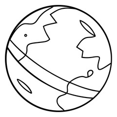 Broken planet  vector art 