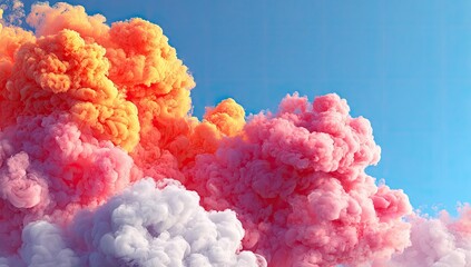 Fototapeta premium Vibrant, colorful clouds in the sky